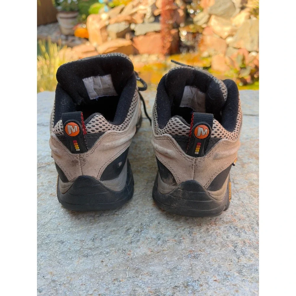 Merrell Moab Continuum Hiking Shoes Mens 7 Brown Low Top Vibram J86323
